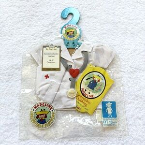 Madeline Nurse Outfit Fits 15" Clothes Doll Costume Doctor Vintage